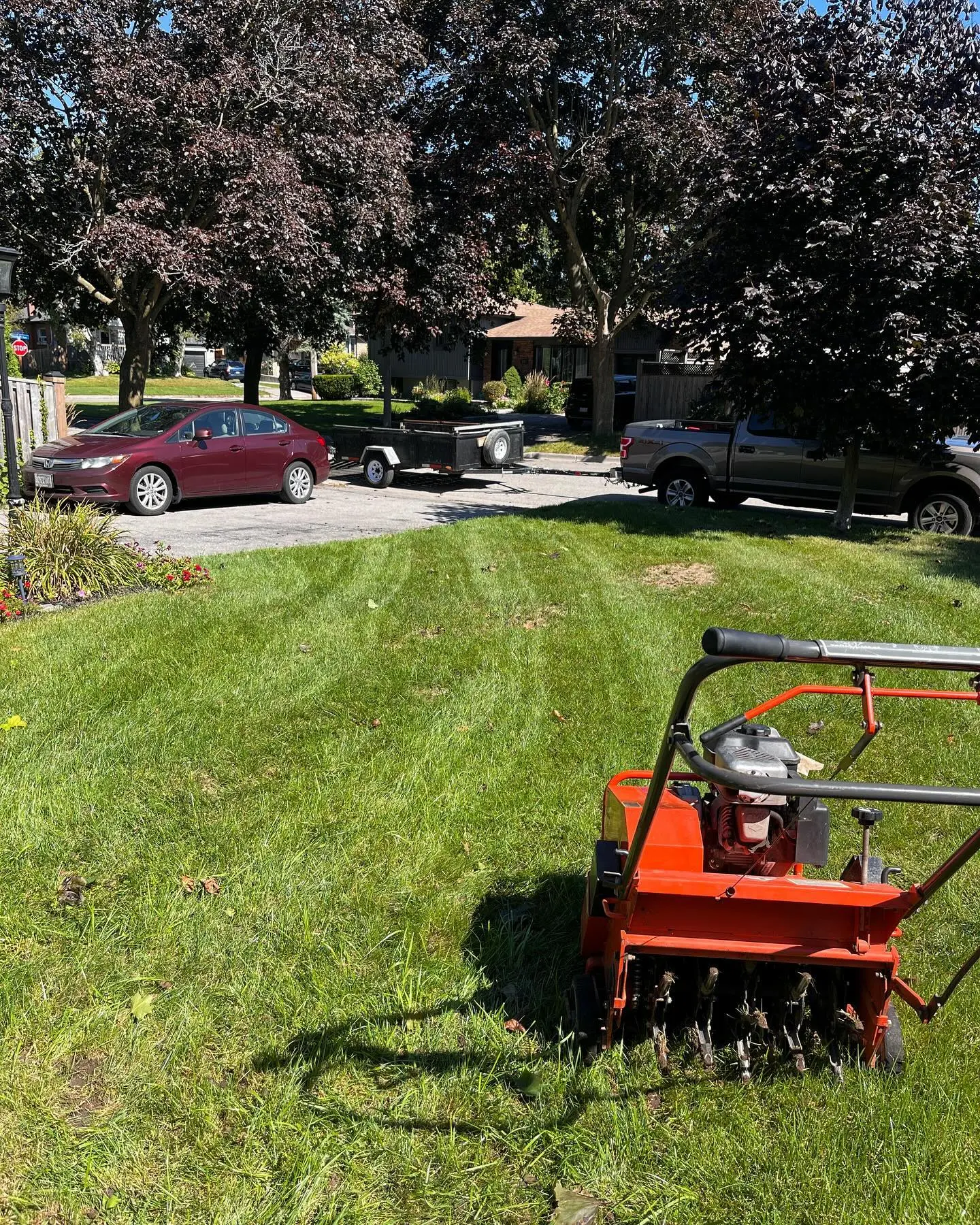 Aeration, overseeding, and top dressing jobs from this week across Durham Region Message us today to lock in your spot…